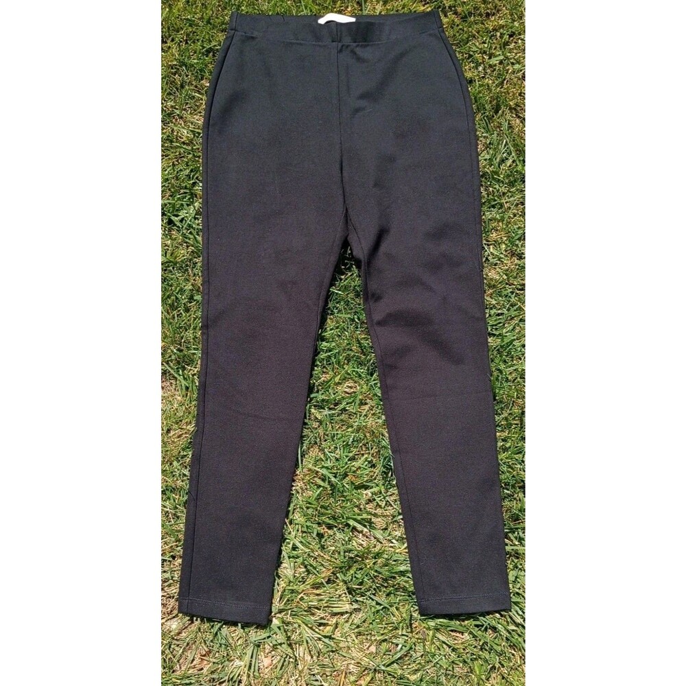 Preston & York Pull On Ponte Pants Classic Stretch Slim Career Office Black S - Picture 1 of 7